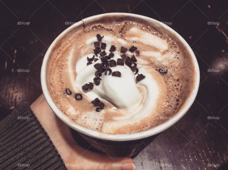 Coffee on a cold winters night