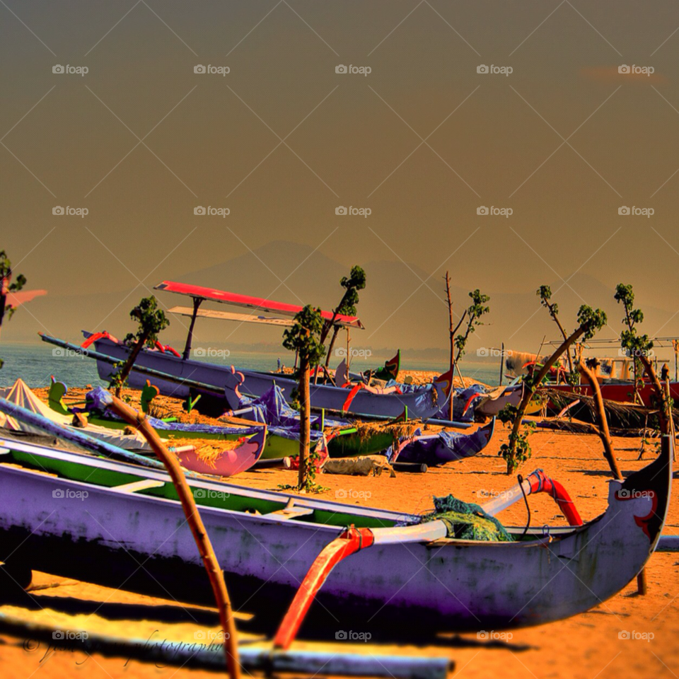 beach ocean green yellow by liquideyes