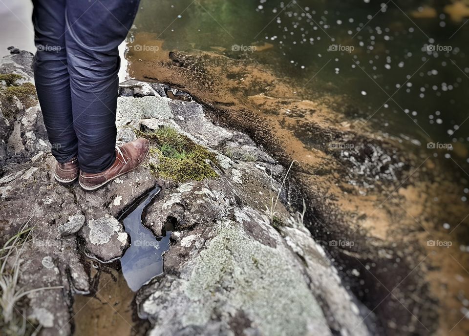 Shoes on rock