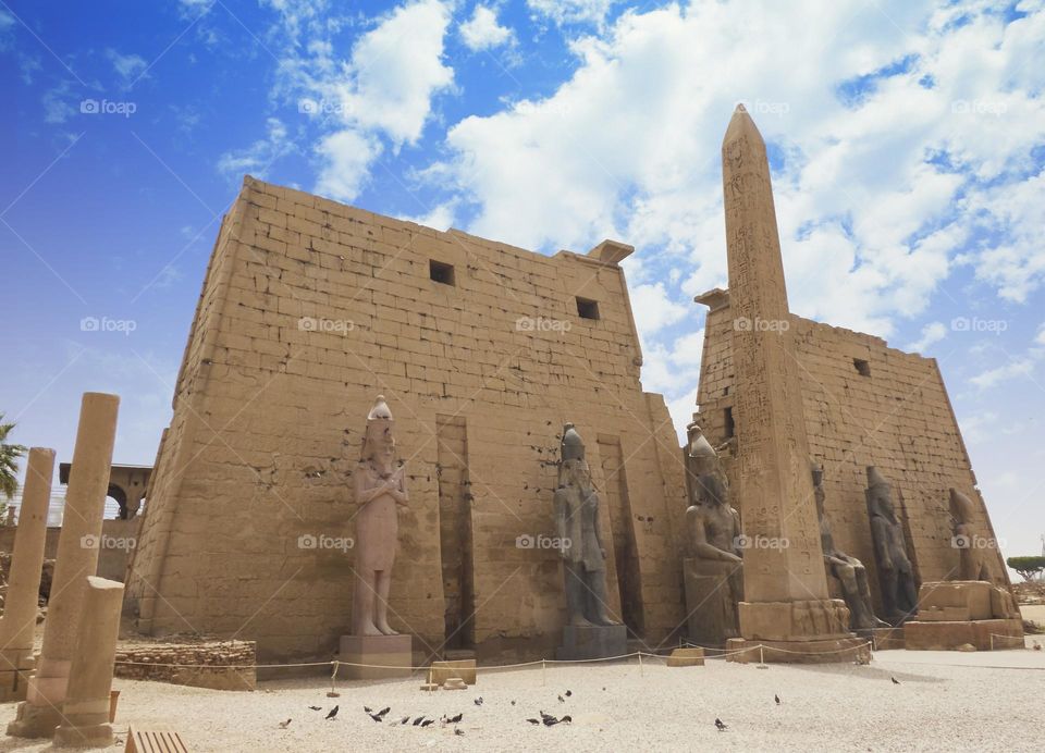 Templos de Egipto donde podemos observar  todas sus antigüedades con sus esculturas, jeroglíficos y edificación