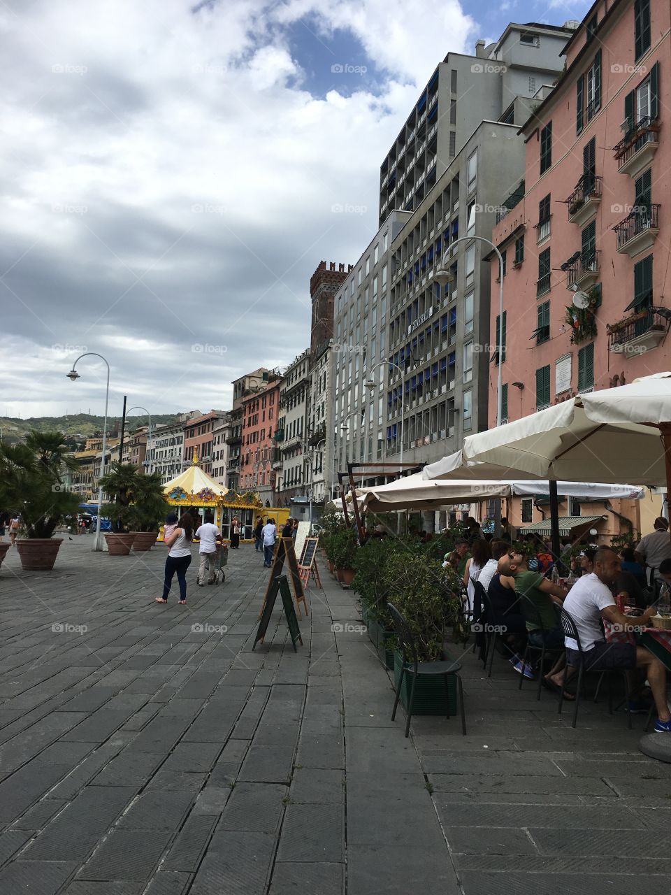 Piazzas are always full of life during Italian summers