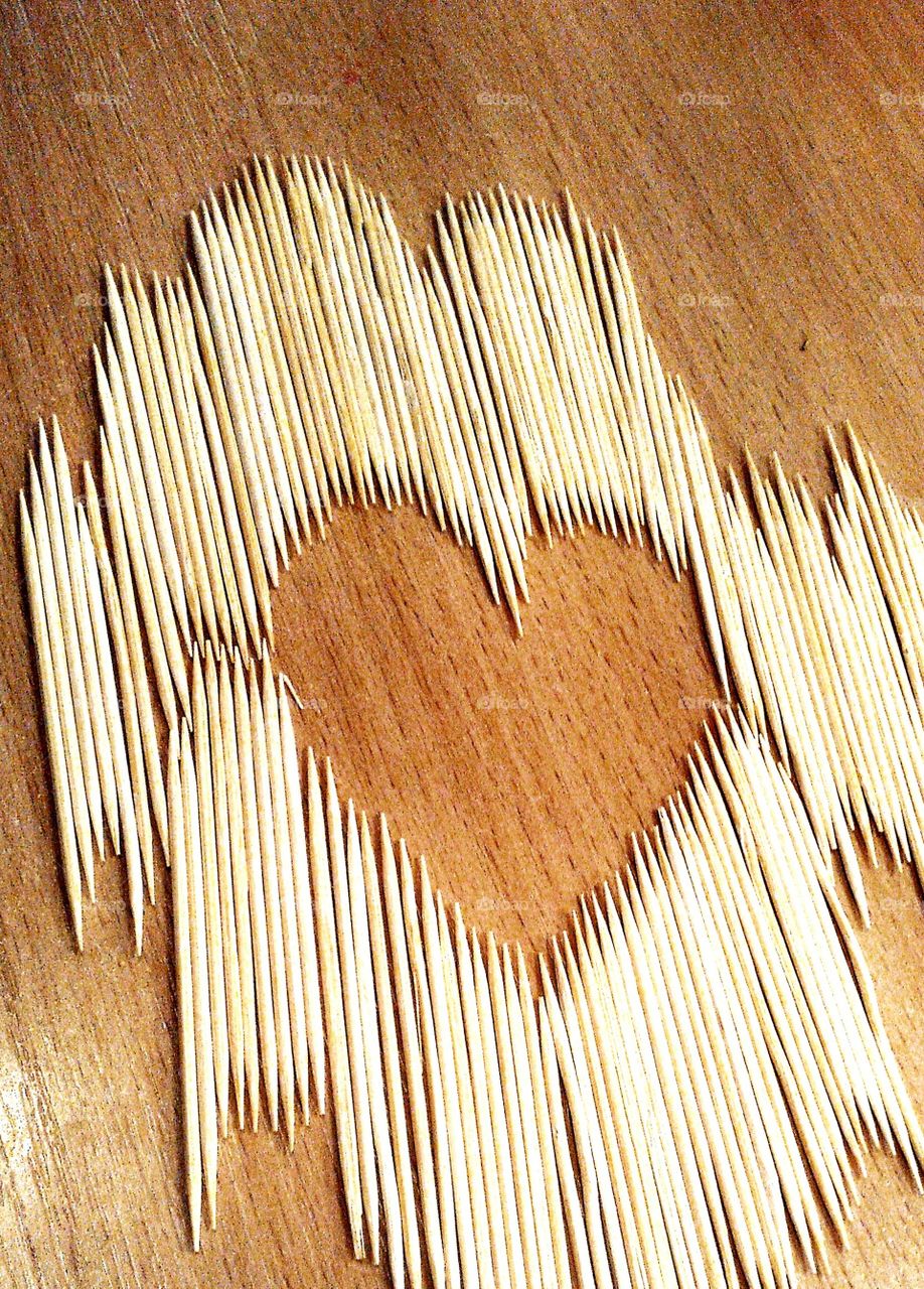 Toothpick heart