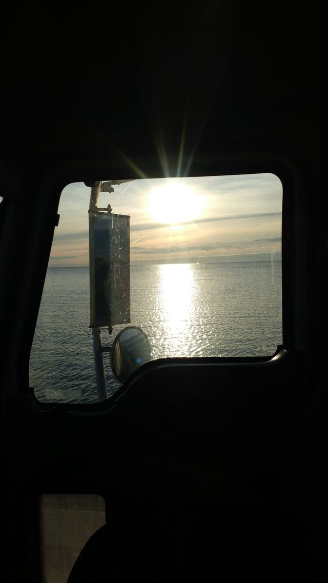 sunrise out the window
