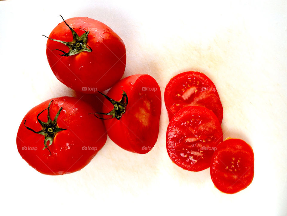 Tomato. Sliced tomatoes 