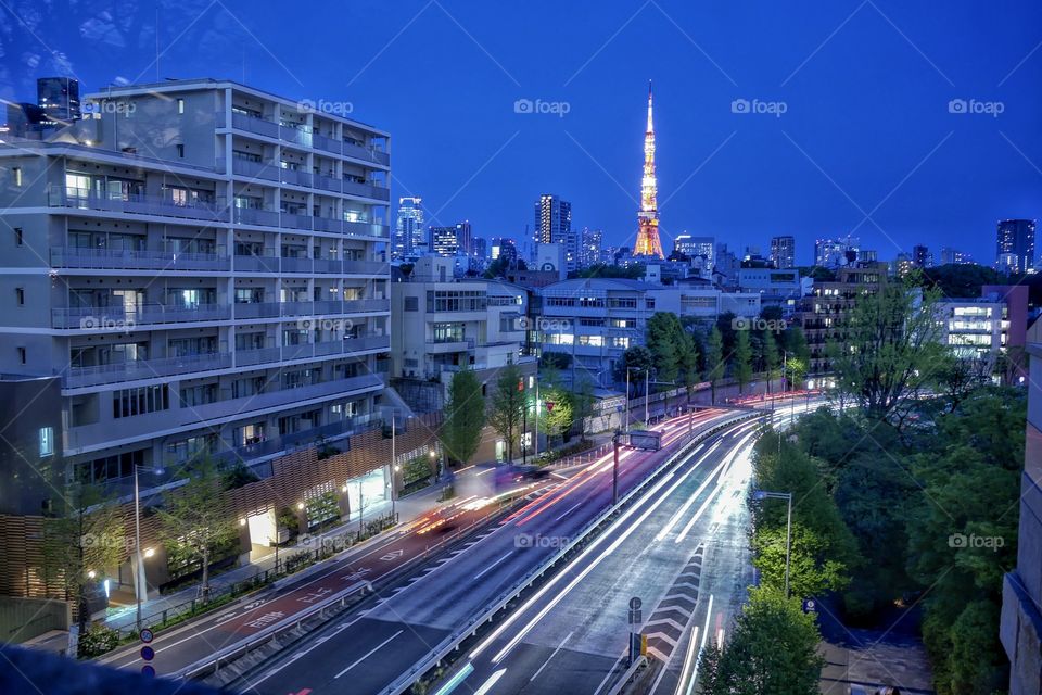 Tokyo tower at night 