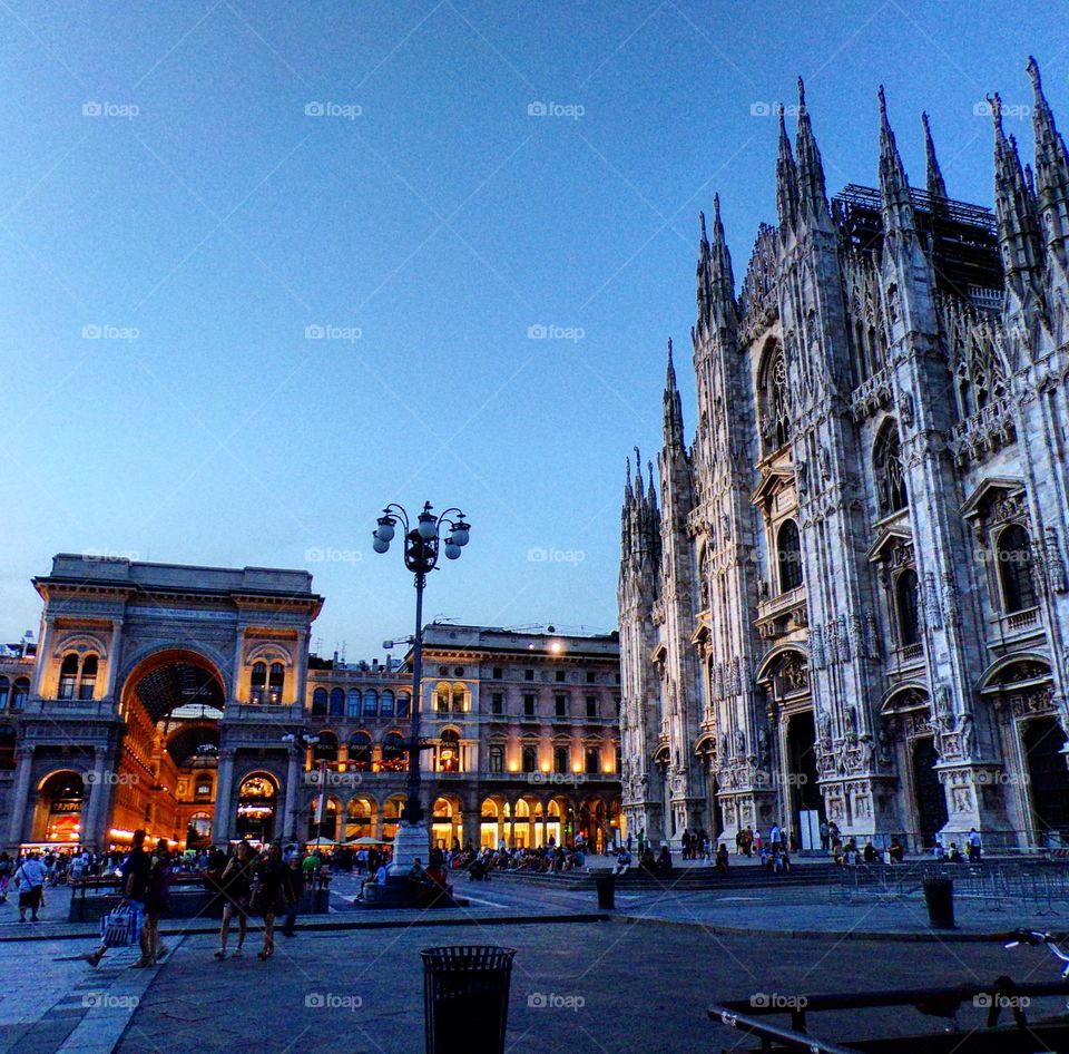 Milano at sunset