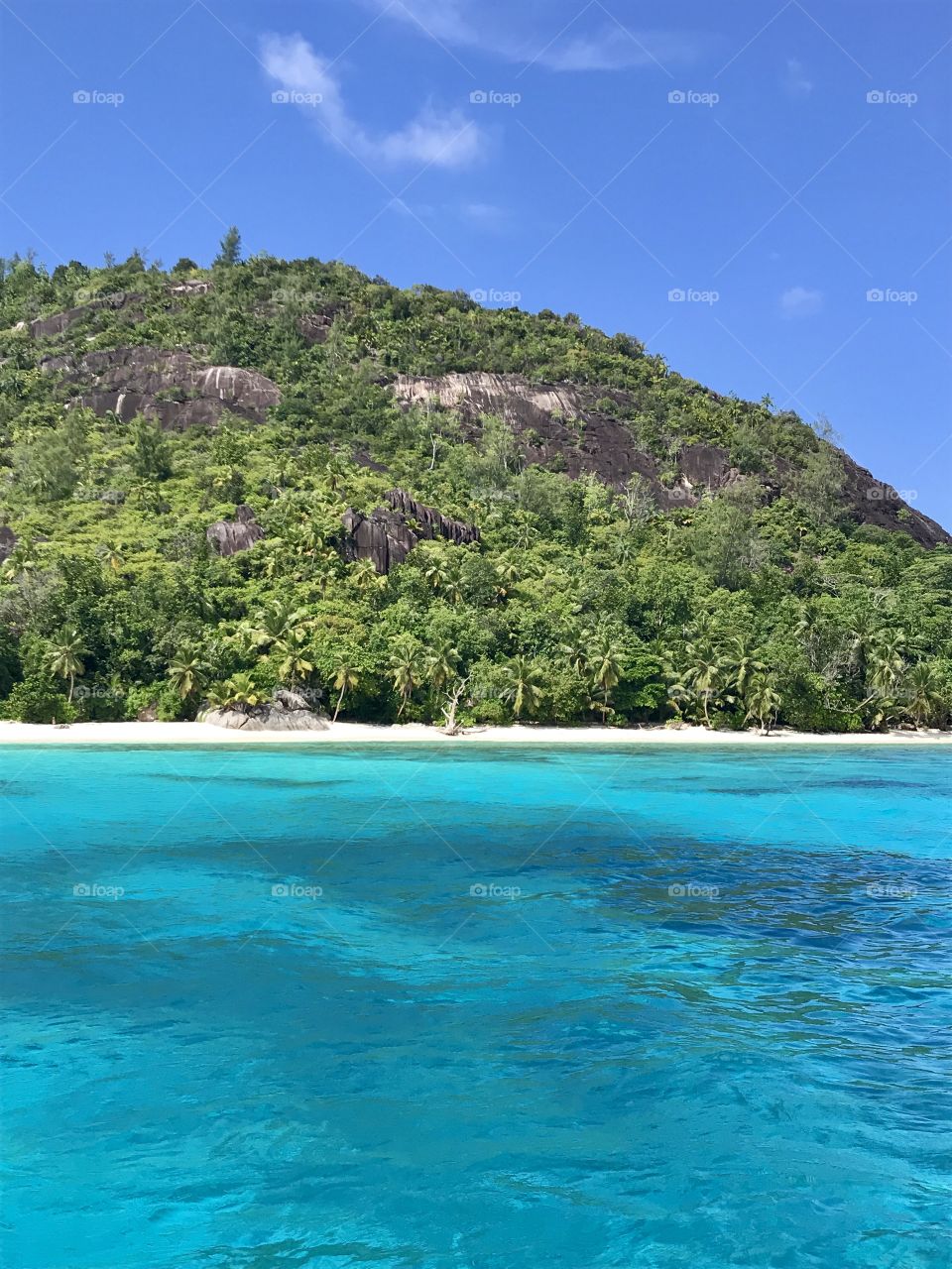 Secret beach on the Seychelles