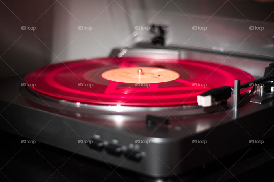 Turntable Red Record