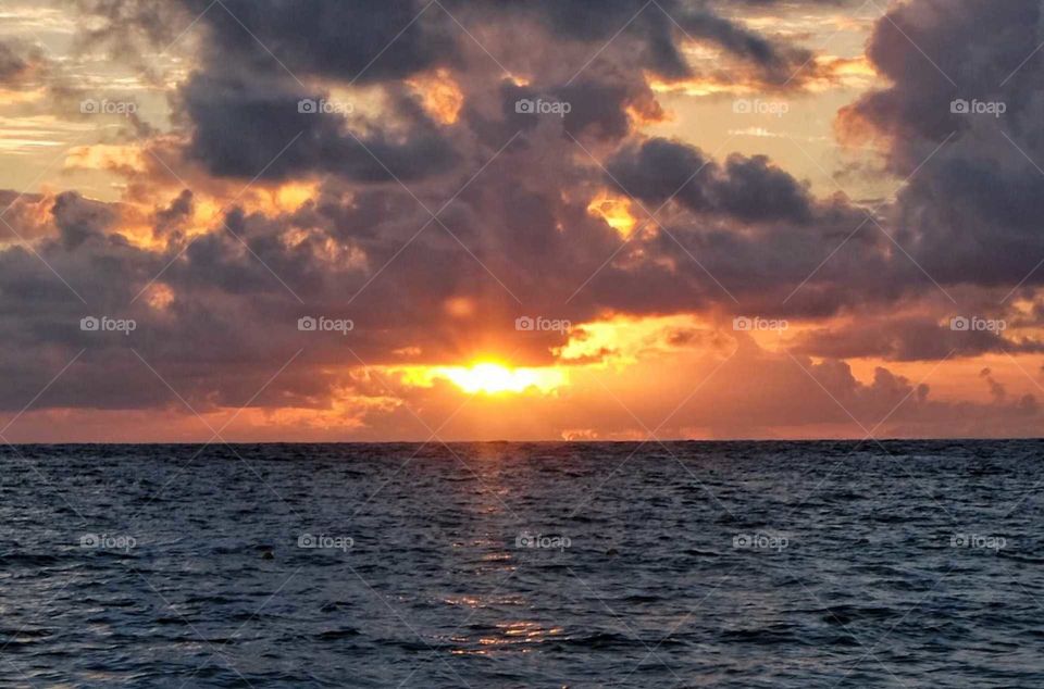 Caribbean sunset.