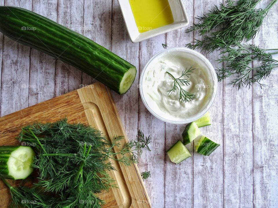 Fresh Greek tzatziki