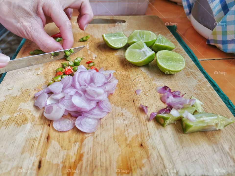 Prepare ingredients for cooking
