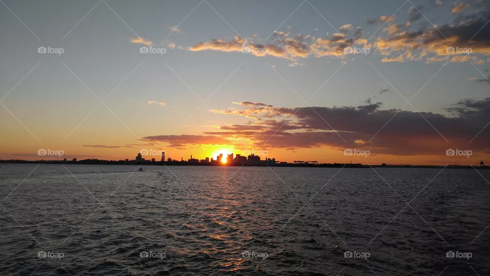 Sunset, Dawn, Water, Evening, Dusk