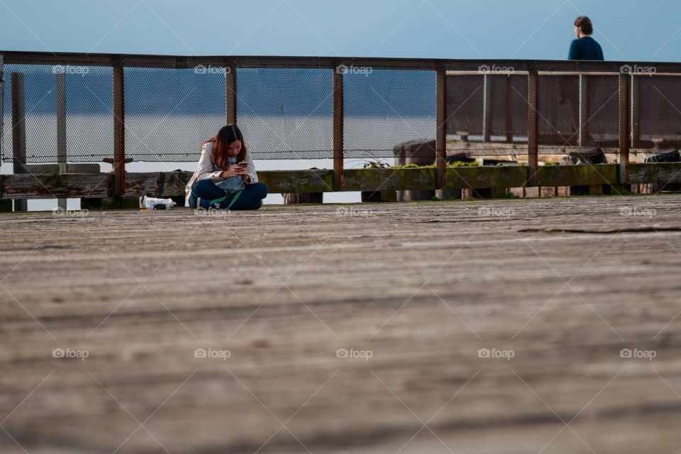 Girl in the coast