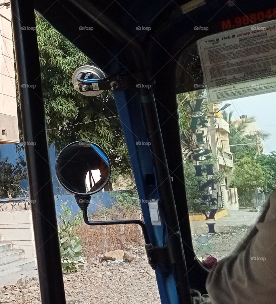 Auto rickshaw traveling in my city. Traveling in beautiful city is good experience ☺️