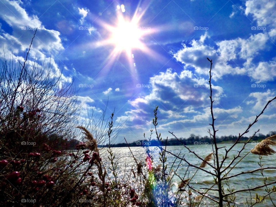 View of the lake in Cicero Indiana. 