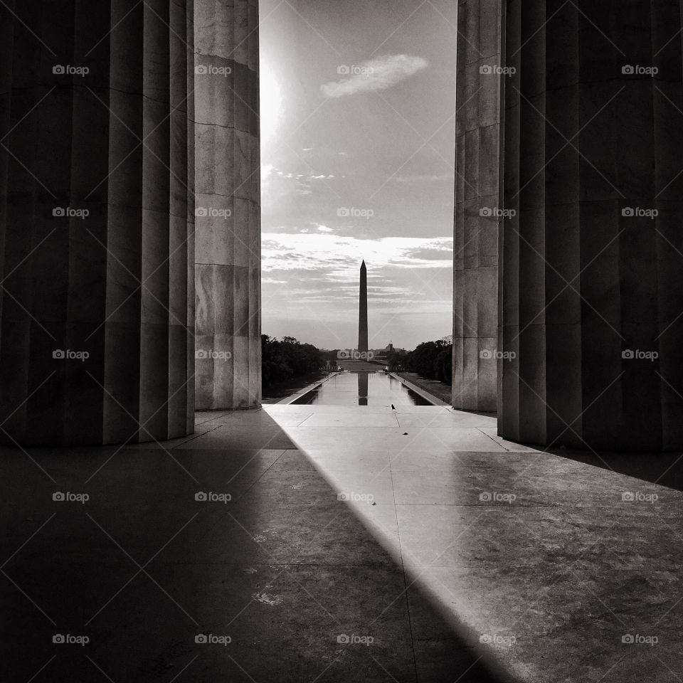 Lincoln Memorial and Washington Monument 