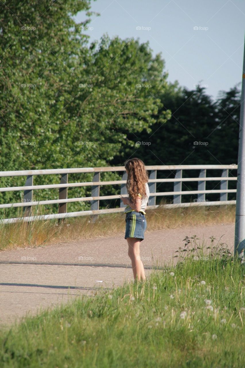 Little Girl waiting