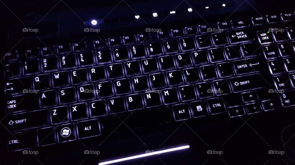 Lap top keyboard lighting