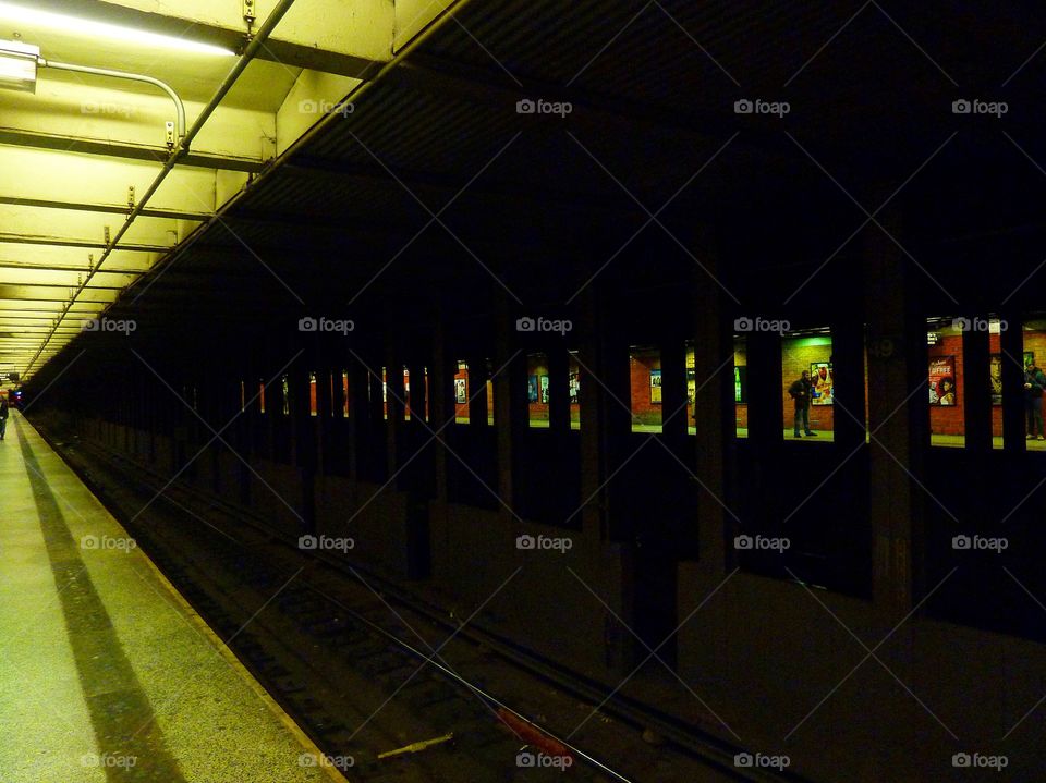 different points of view in the New York subway 