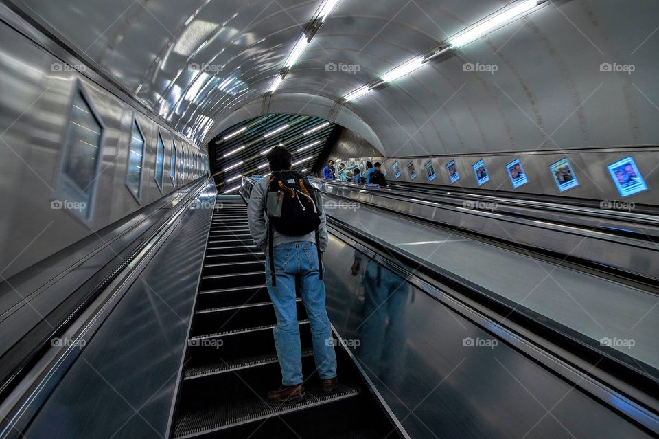 Underground travel, London