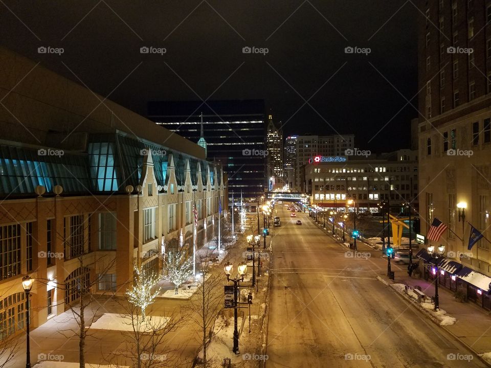 Downtown Metropolis at Night