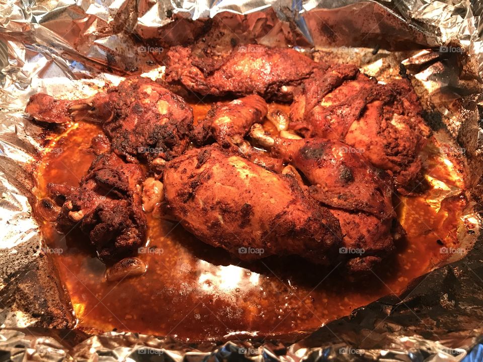 Tandoori chicken I love to dip pita bread in the sauce yummy 