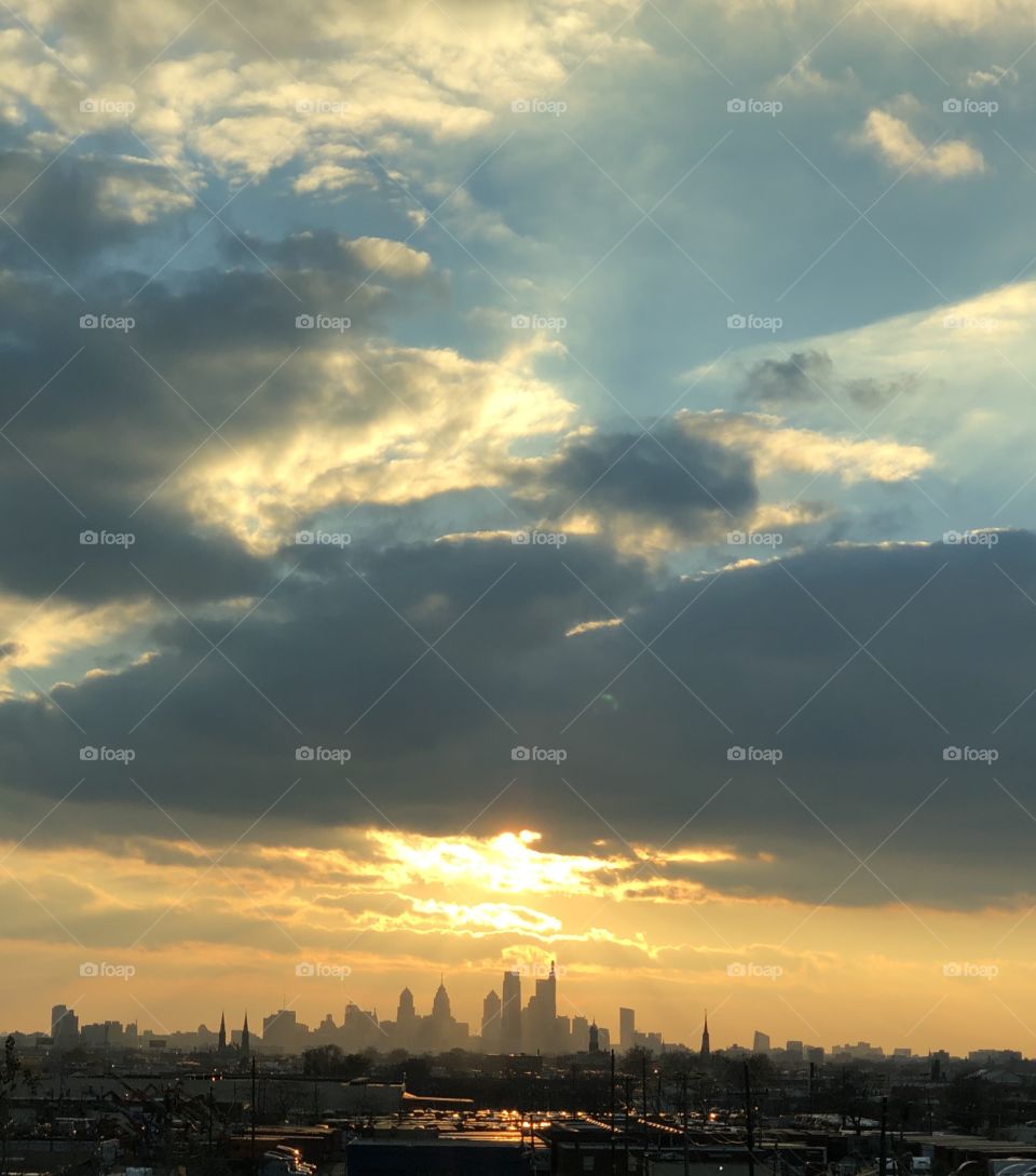 Sunset over Philly