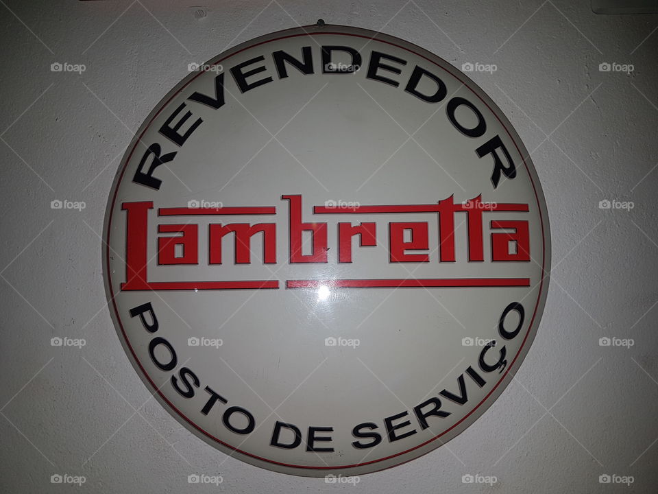 Lambretta service plate