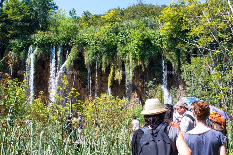 People hiking in Croatia 