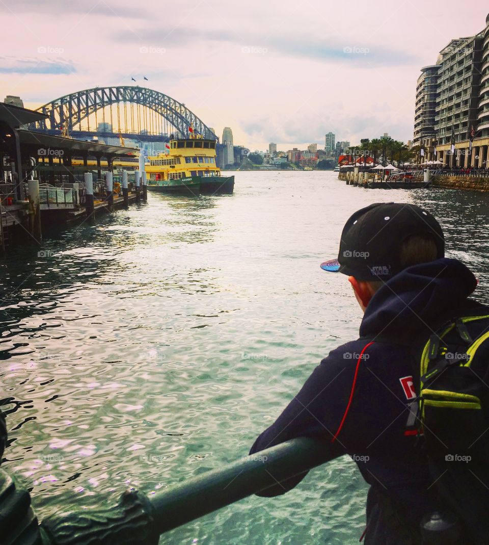 Looking at the Harbor Bridge Sydney 