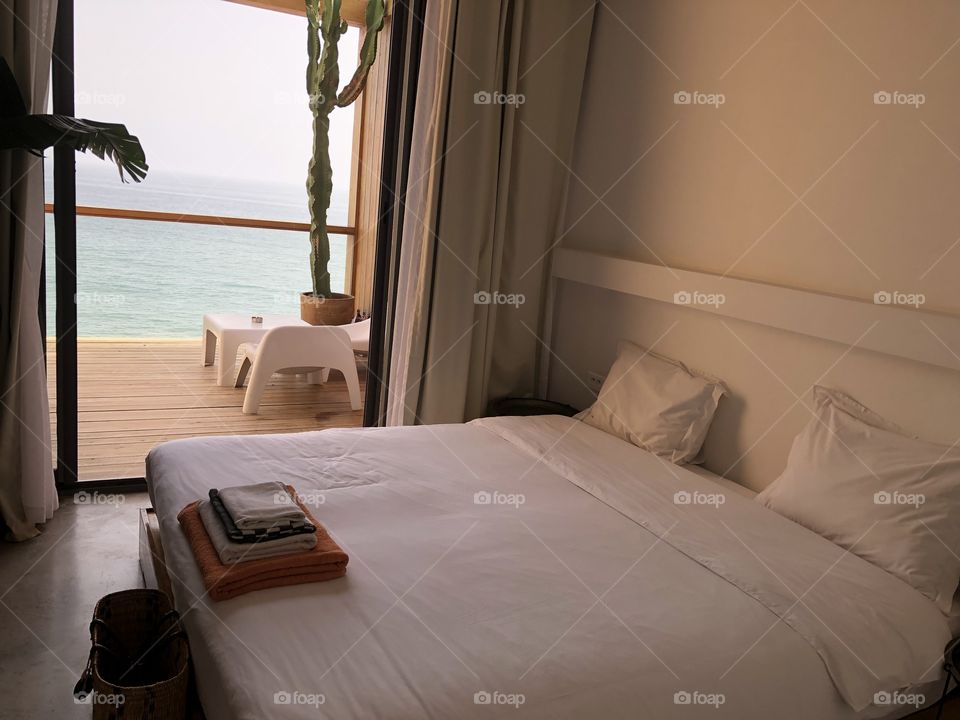 Amouage hotel room with ocean view Taghazout Morocco 