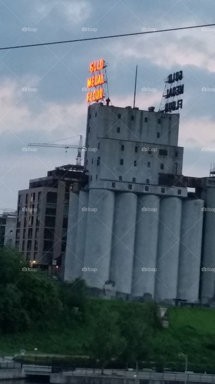 Gold Medal Flour Mill. Minneapolis, MN at the Mill River Park