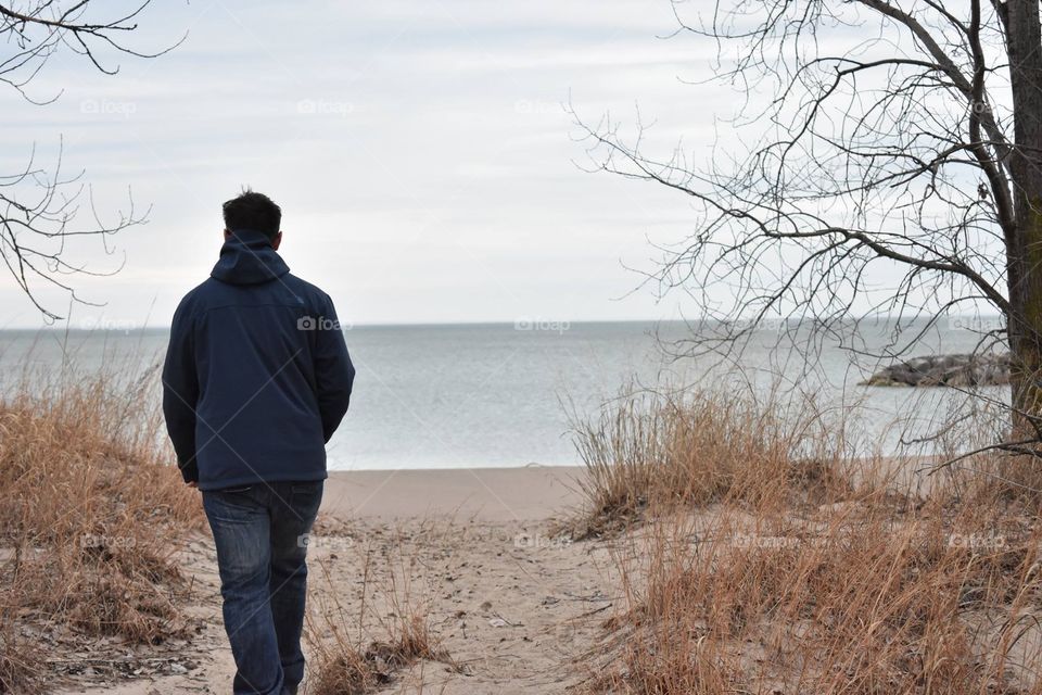 Thinking by the water