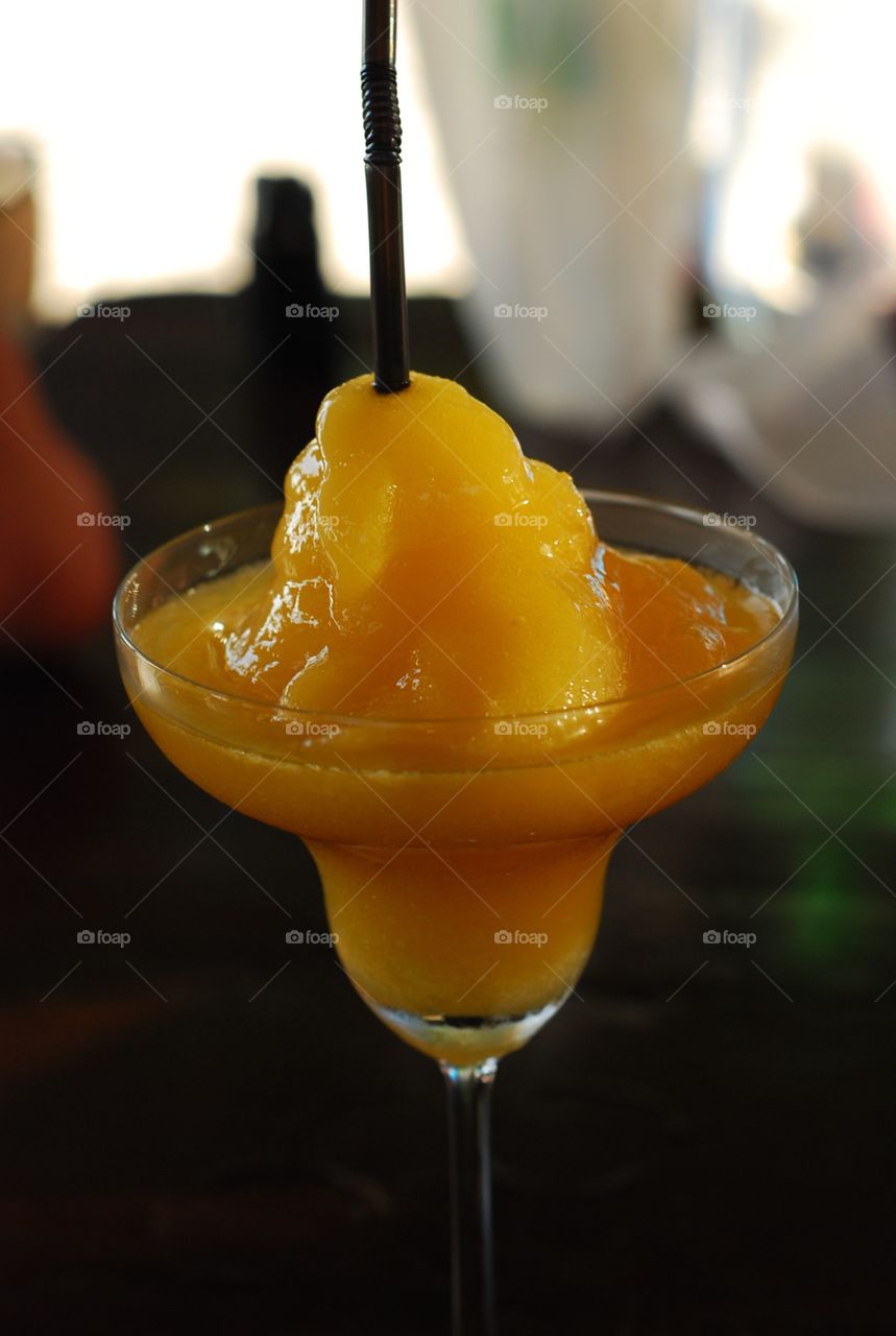 Mango mojito in glass