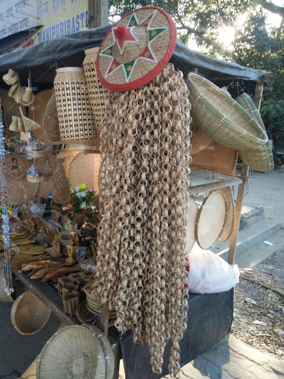 A traditional garland made of bamboo, The natural beauty of Garland