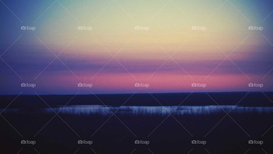 Sunset, Dawn, Evening, No Person, Lake