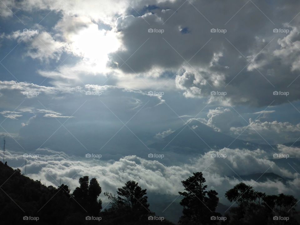 Clouds moving in