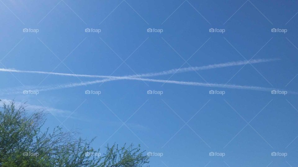 X marks the Chemtrail spot