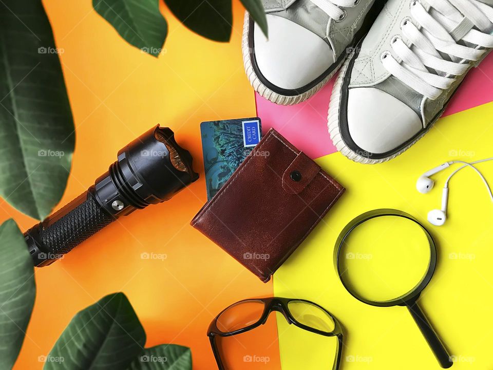 Bright and colorful boost travel items 