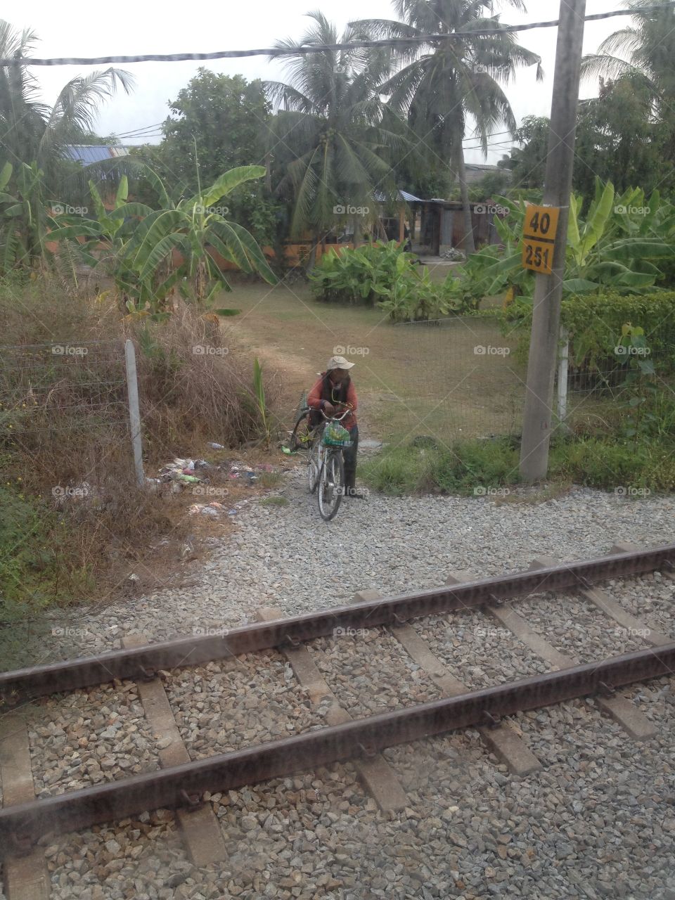 Train railway~ waiting for safe signal ~ Port Klang