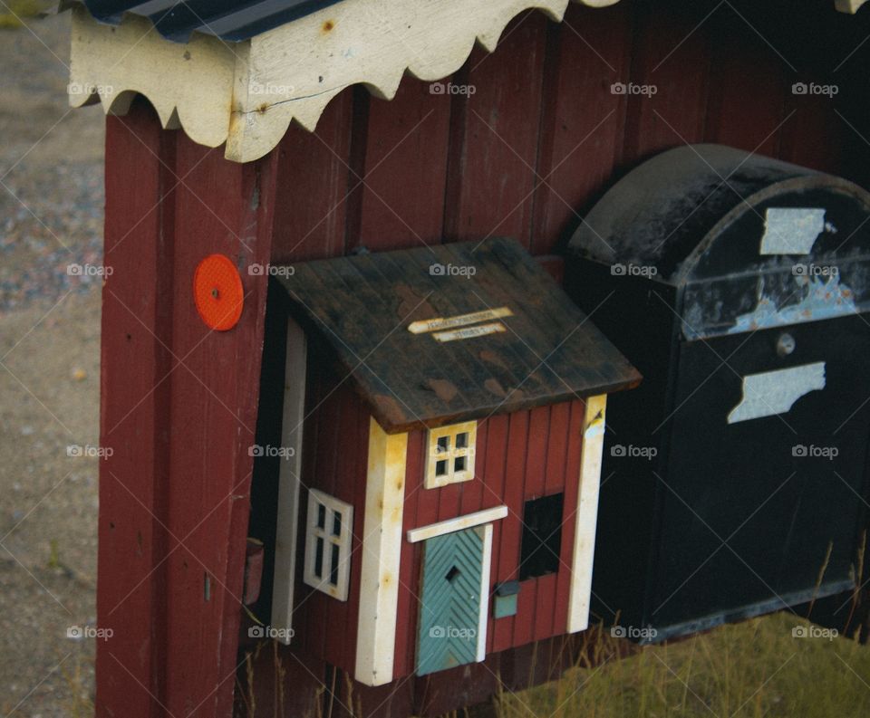 A small house mailbox