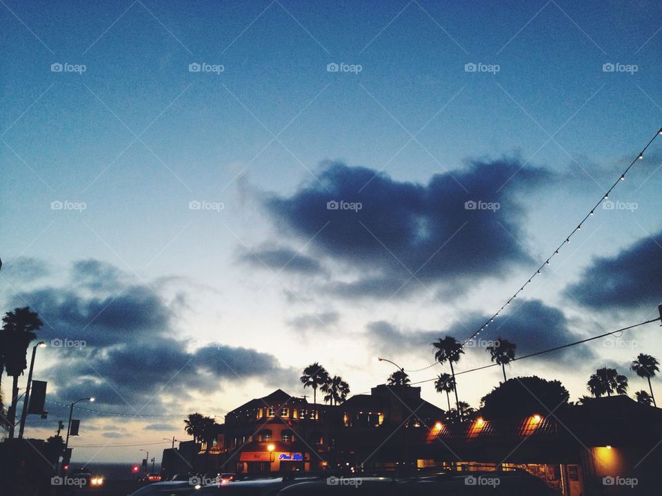 Redondo beach at night