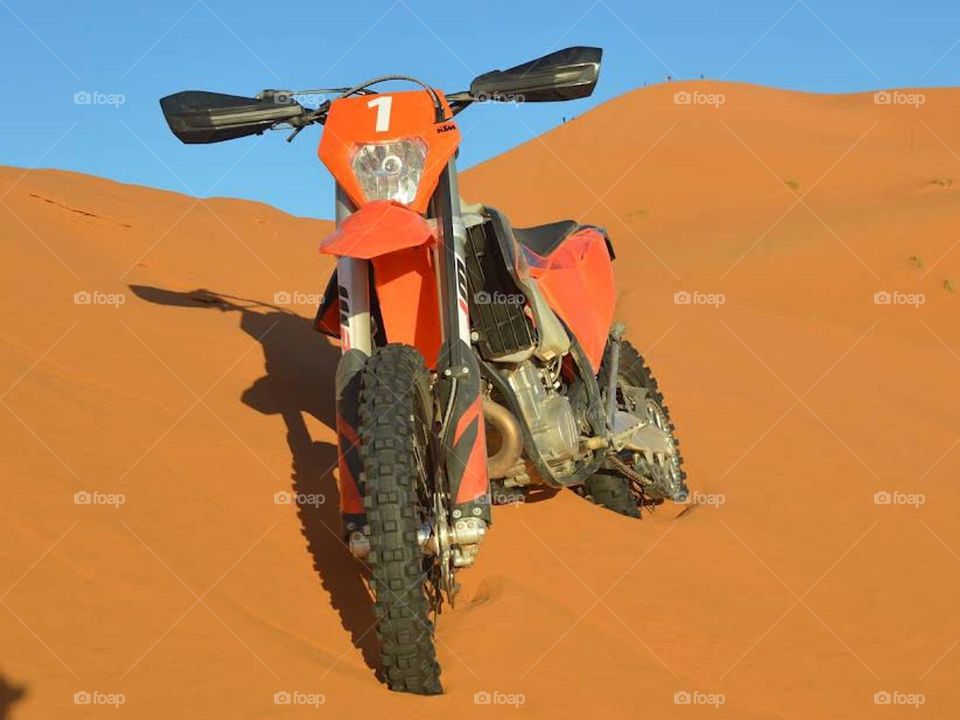 motorbike in desert