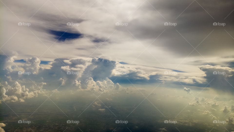 air plane over land