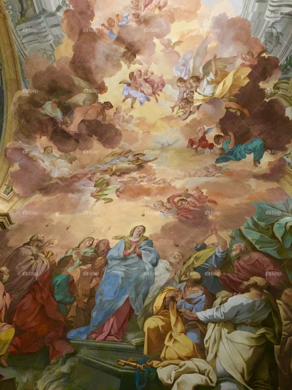 Painted church ceiling 