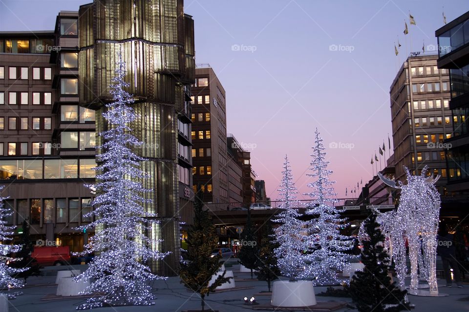 Christmas decoration in Stockholm Sweden 