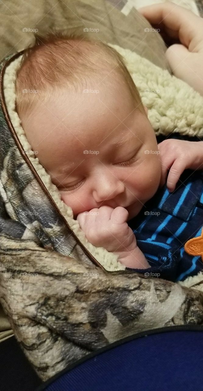 My son at only a few weeks old.