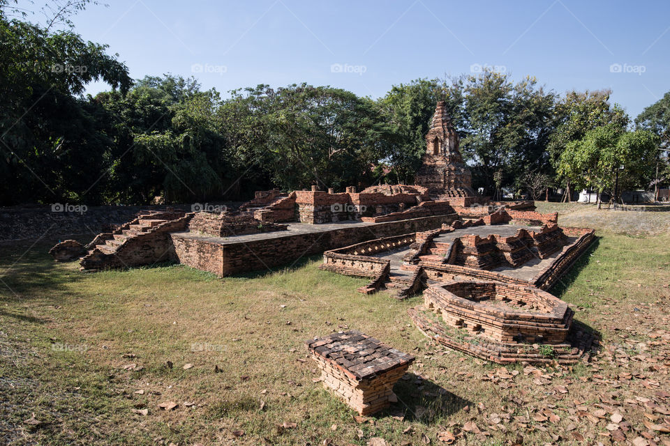 Old ruin temple in Chiang Mai Thailand 