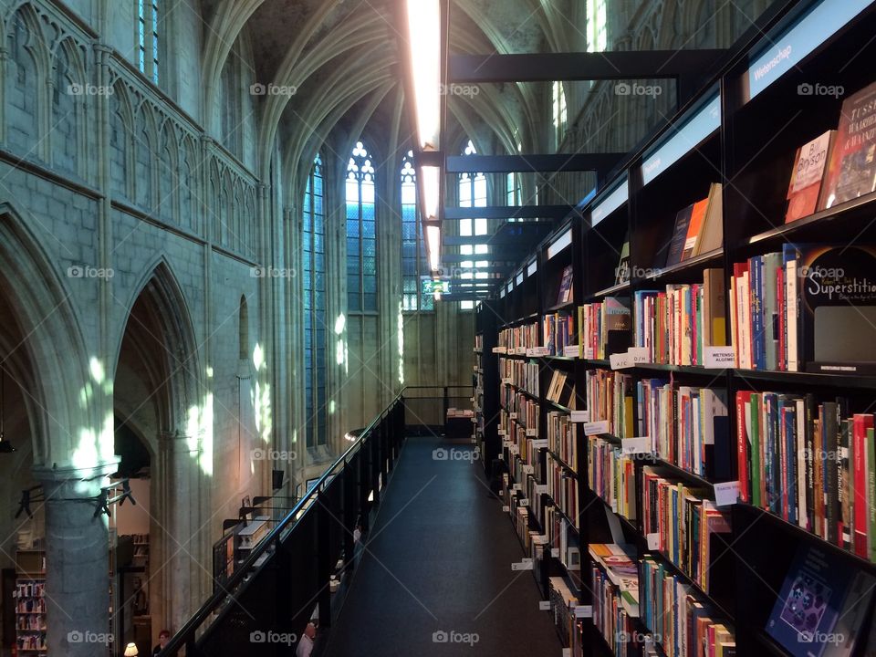 Unique bookshop in old church