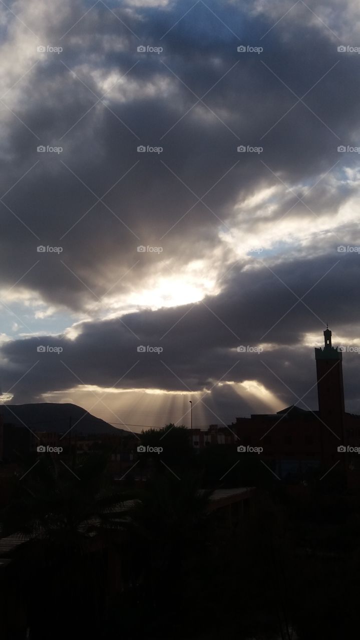 Sunrise and clouds make the sky so beautiful..the view is taken in Chaplin,Morocco